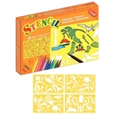 szablony-dinozaury-z-kredkami-quercetti